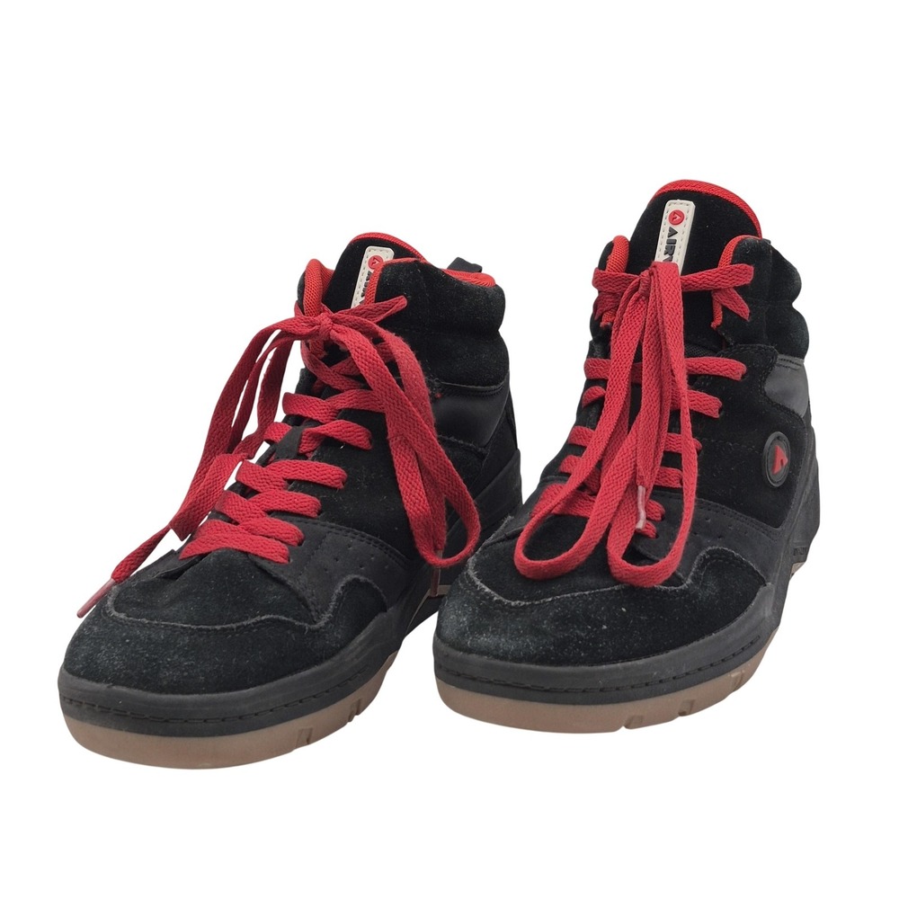 Airwalk Shoes Youth‎ Boys Size 5 Black Red Skate High Top Sneakers BBAK43GX002